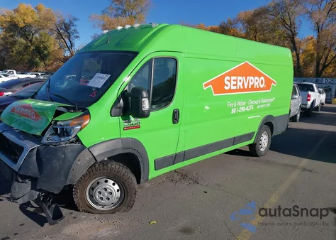 2019 Ram Promaster 3500 Cargo Van High Roof 159 Wb Ext z USA, uszkodzony, nr VIN 3C6URVJG0KE558867